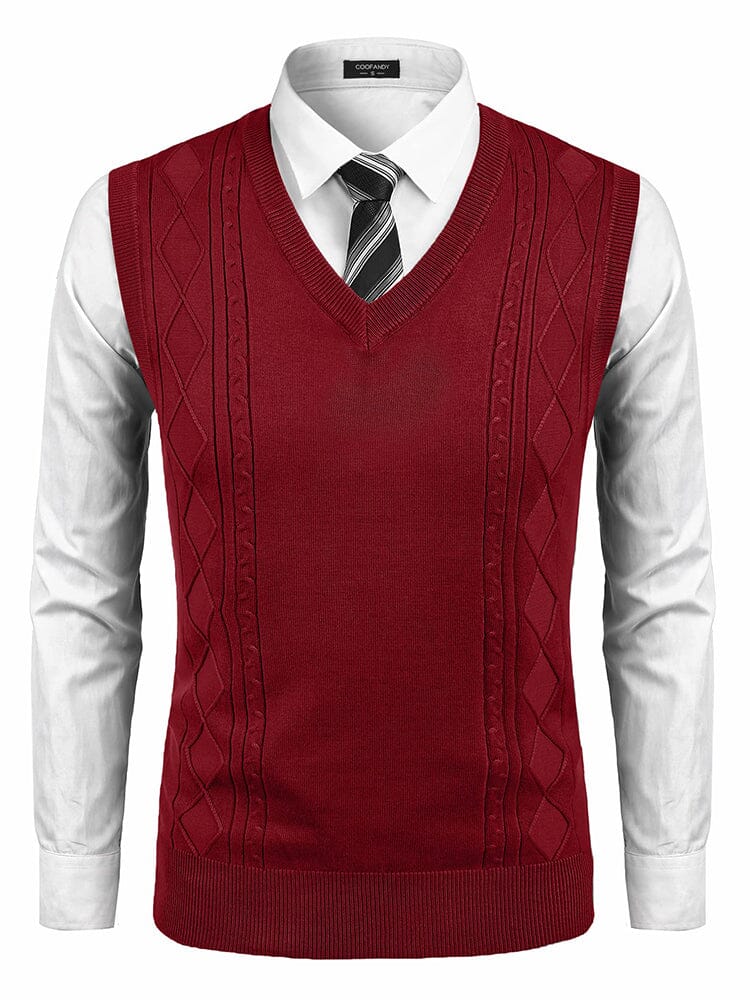 Classic V-Neck Knit Vest (US Only) - Image 4