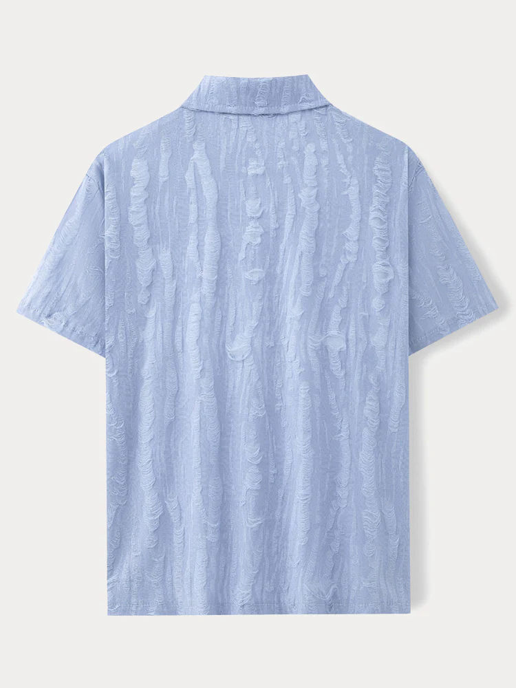 Comfort Fit Textured Beach Shirt - Image 5