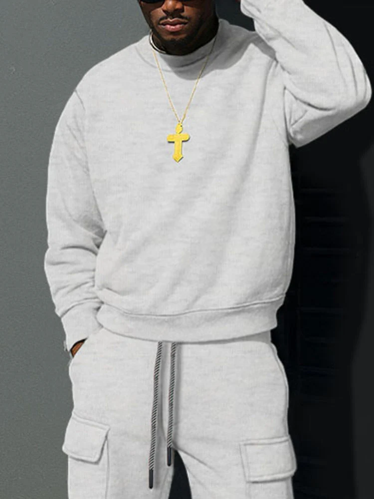 Comfort Ribbed Crewneck Sweatshirt Set - Image 3