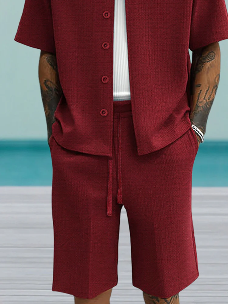 Comfortable Fit Shirt Shorts Set - Image 4