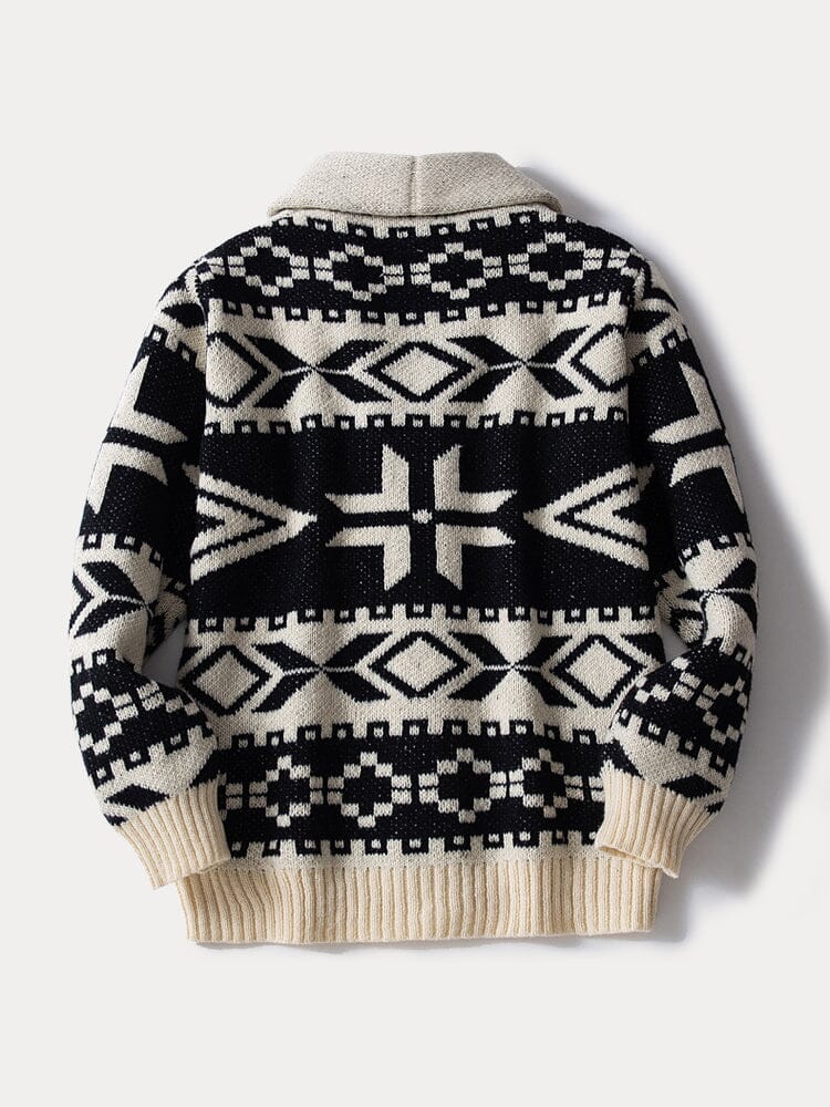 Comfy Bohemian Jacquard Cardigan - Image 3
