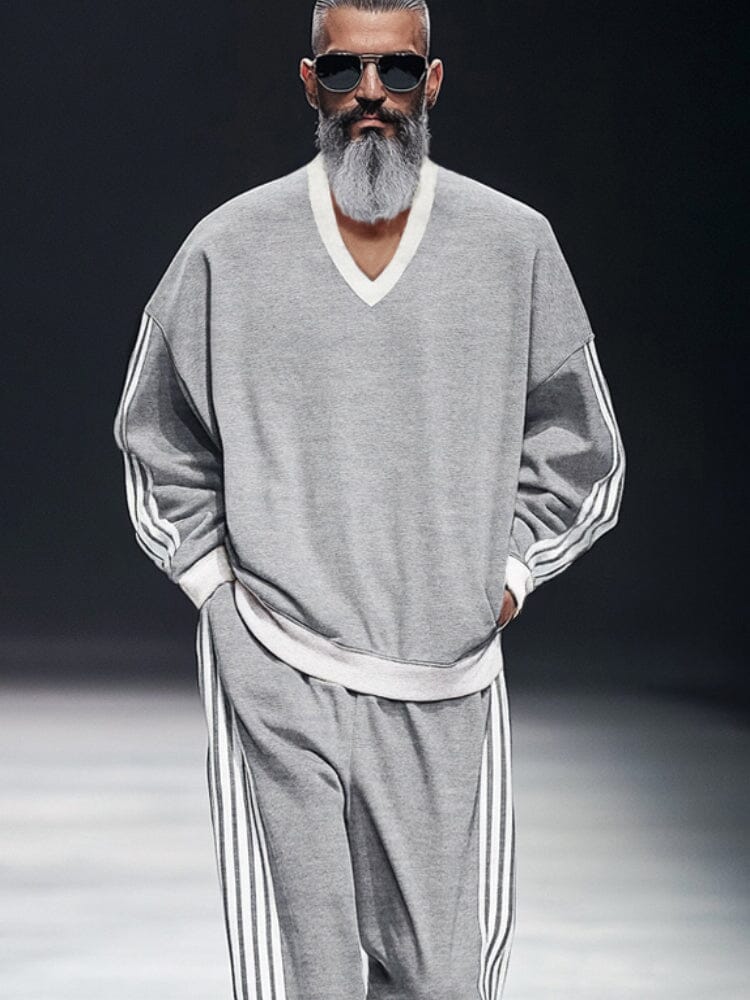 Comfy Side Stripe Sweatshirt Set - Image 3