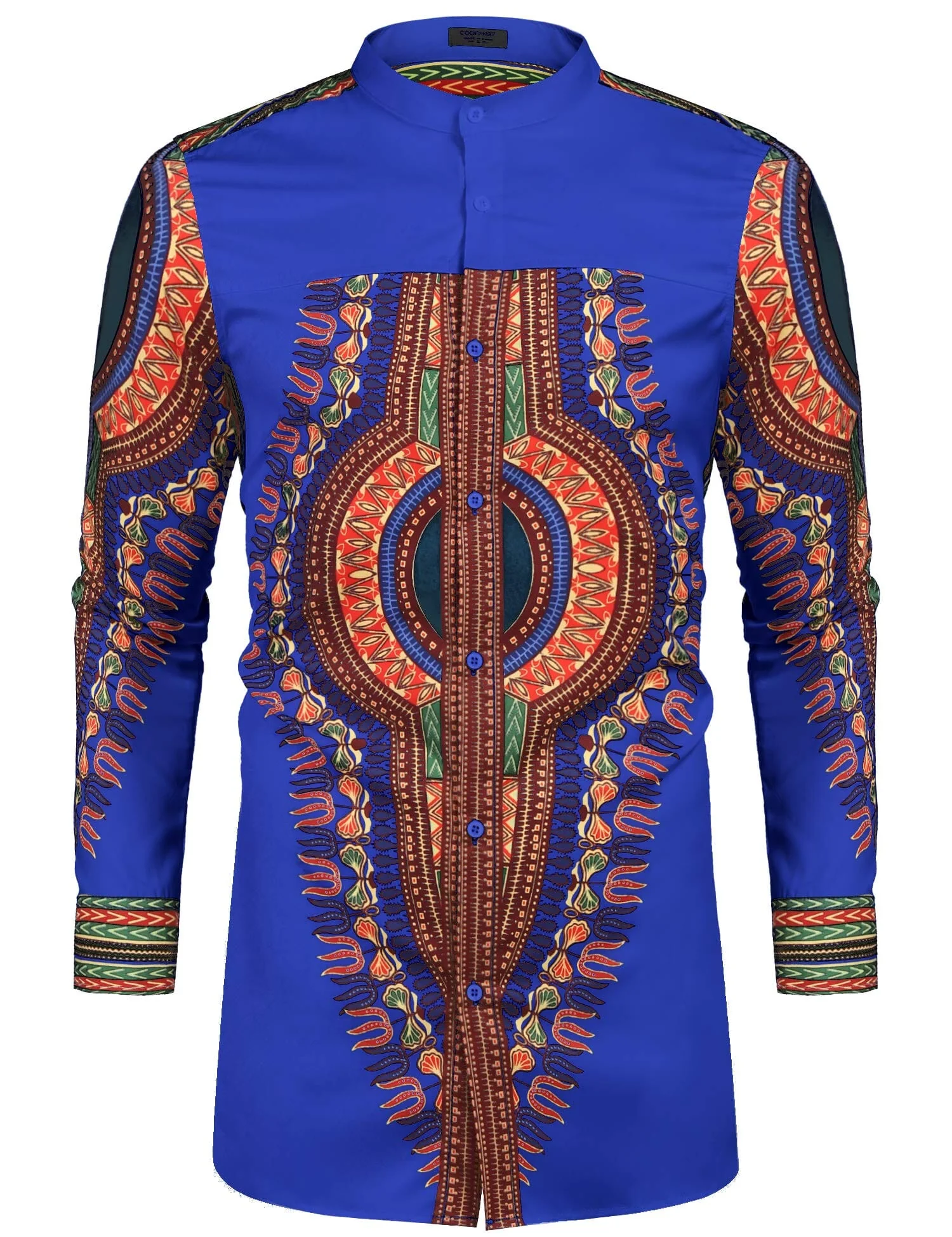 Casual Ethnic Graphic Long Shirt (US Only) - Image 2