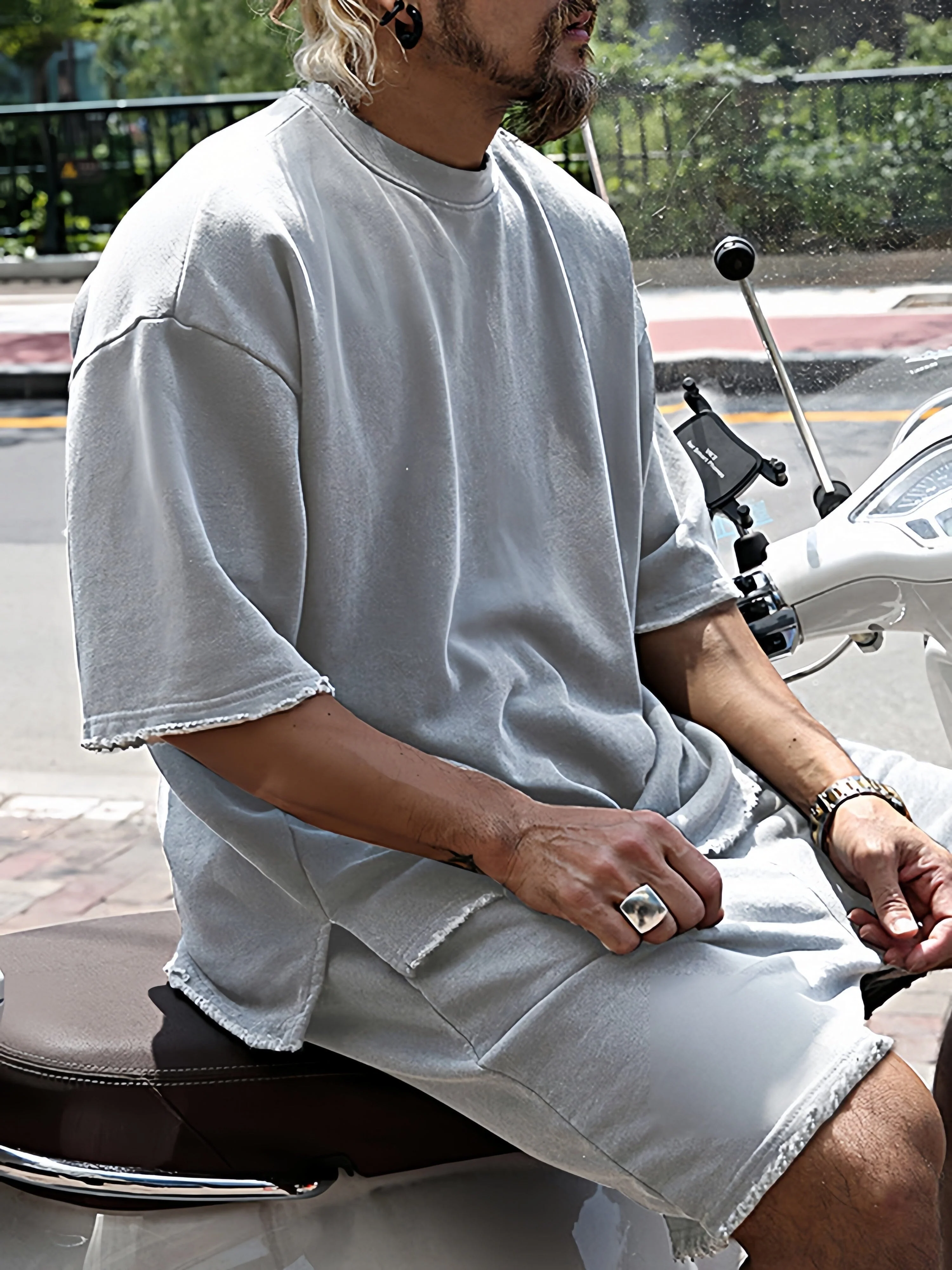 Casual Loose Fit Solid Sports Sets - Image 14