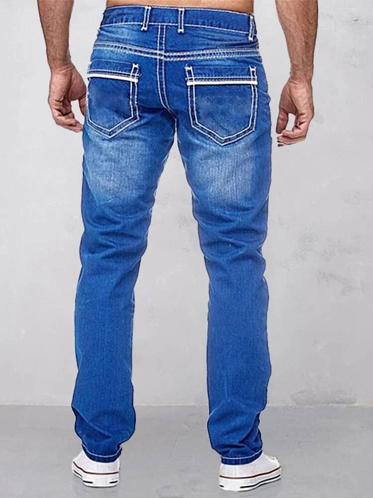 Classic Double stitches Slim Fit Jeans - Image 5