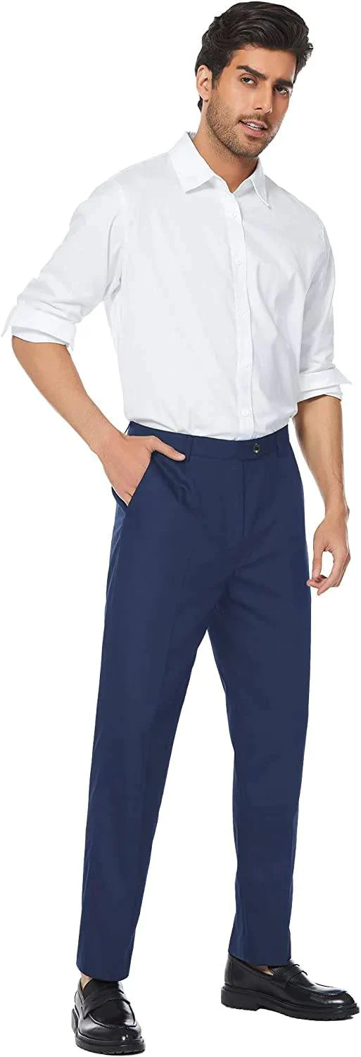 Classic Fit Flat Front Straight Pants (US Only) - Image 10