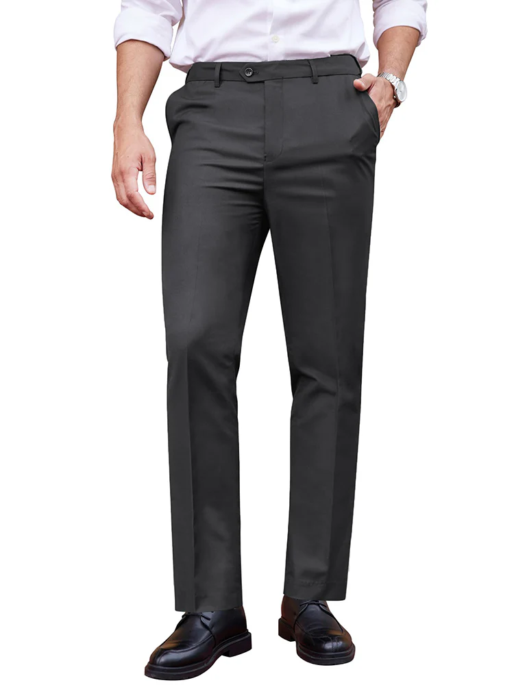 Classic Fit Flat Front Straight Pants (US Only) - Image 5