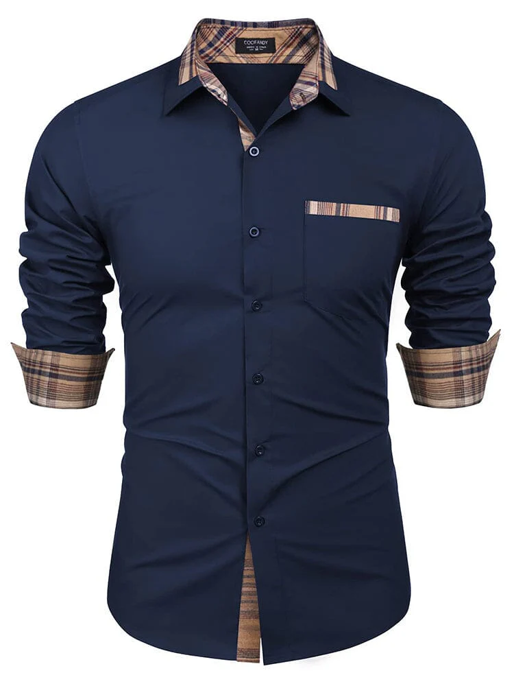 Cotton Plaid Collar Button Down Shirt (Us Only) - Image 4