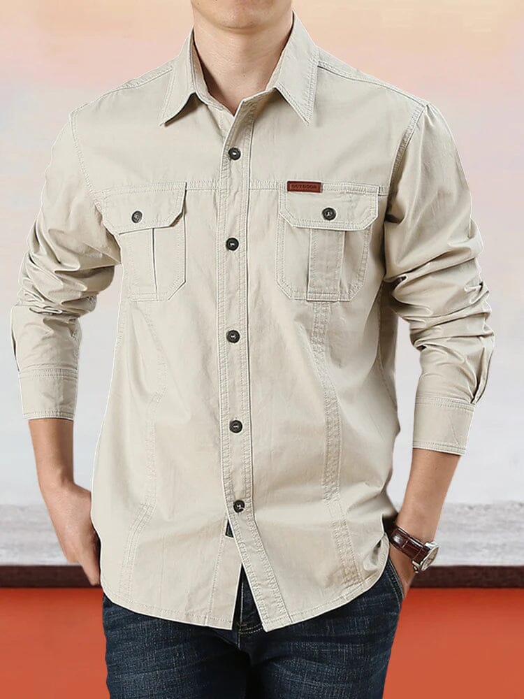 Cotton Solid Color Shirt - Image 3