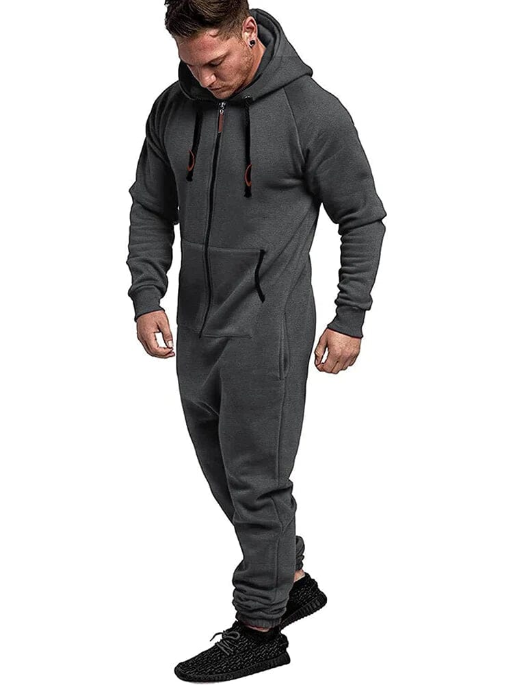 Hooded Lightweight Athletic One-piece Tracksuit with Pockects (US Only) - Image 5
