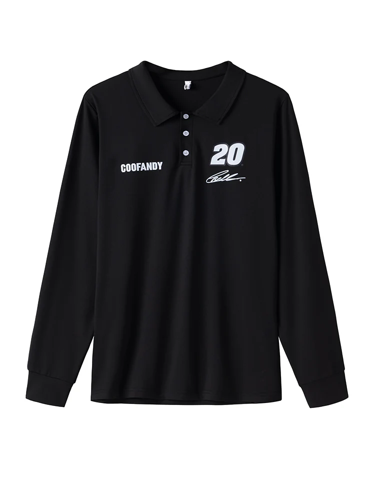 COOFANDY × JGR BELL Signature Print Polo Shirt - Image 4