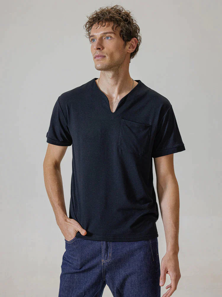Loose V Neck Short Sleeves T-Shirt - Image 14