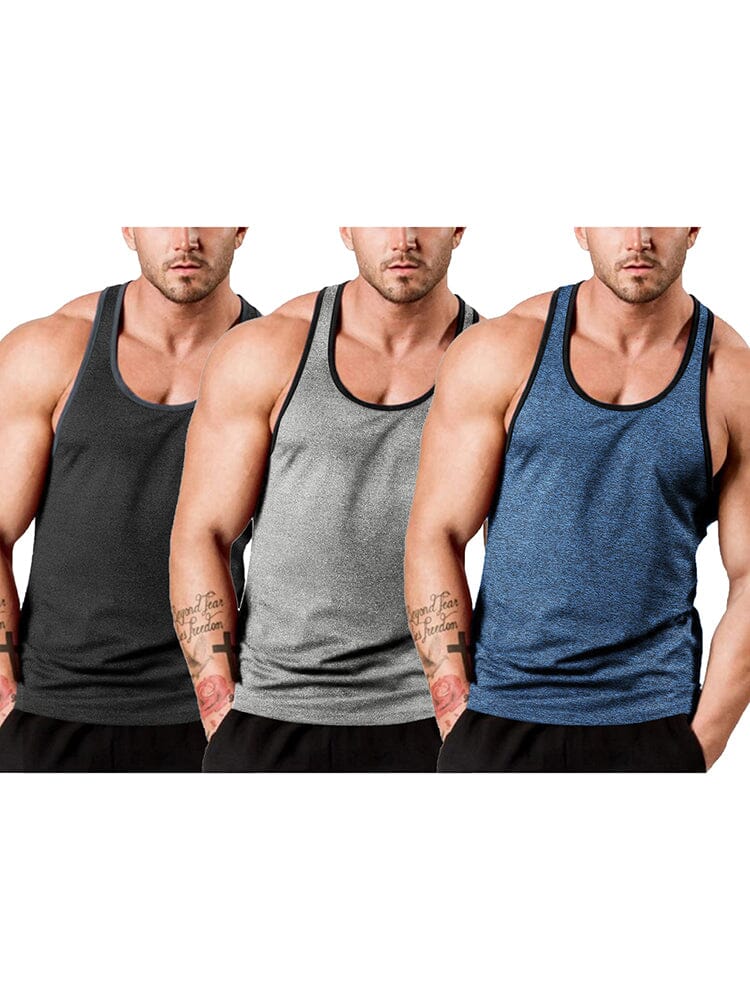 Men's 3-Pack Fitness Vest - Image 2