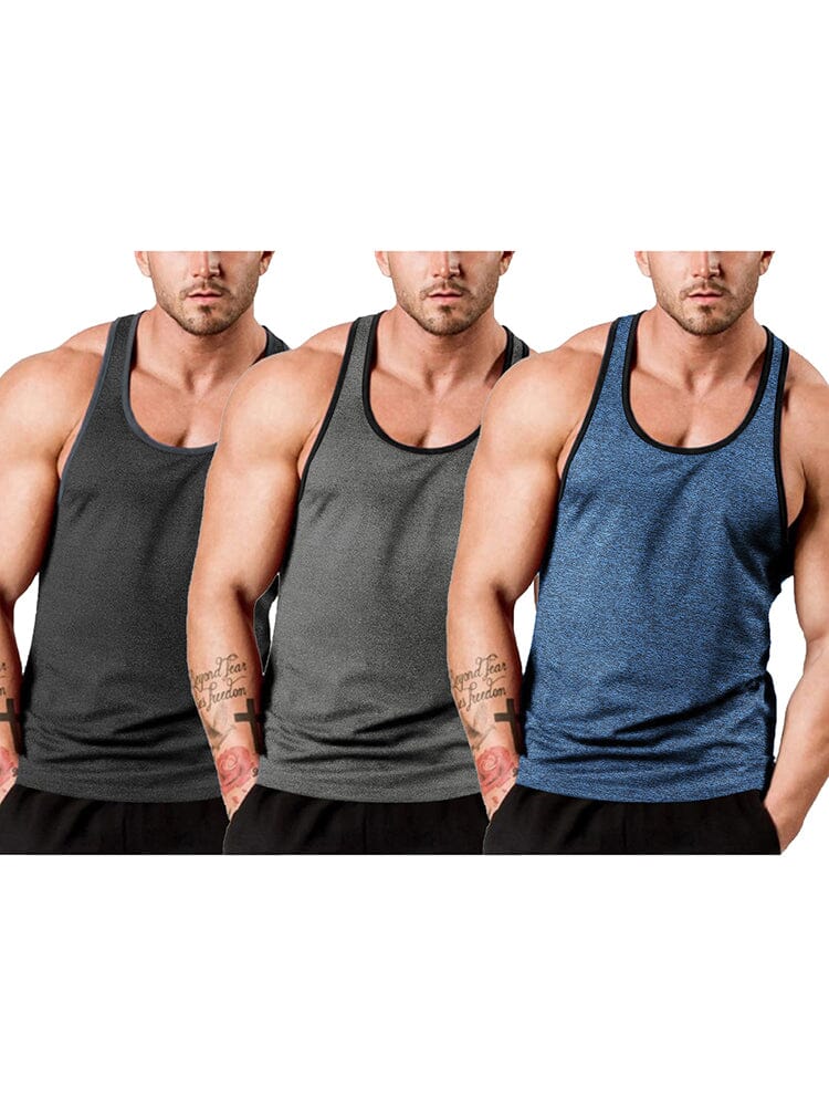 Men's 3-Pack Fitness Vest - Image 3