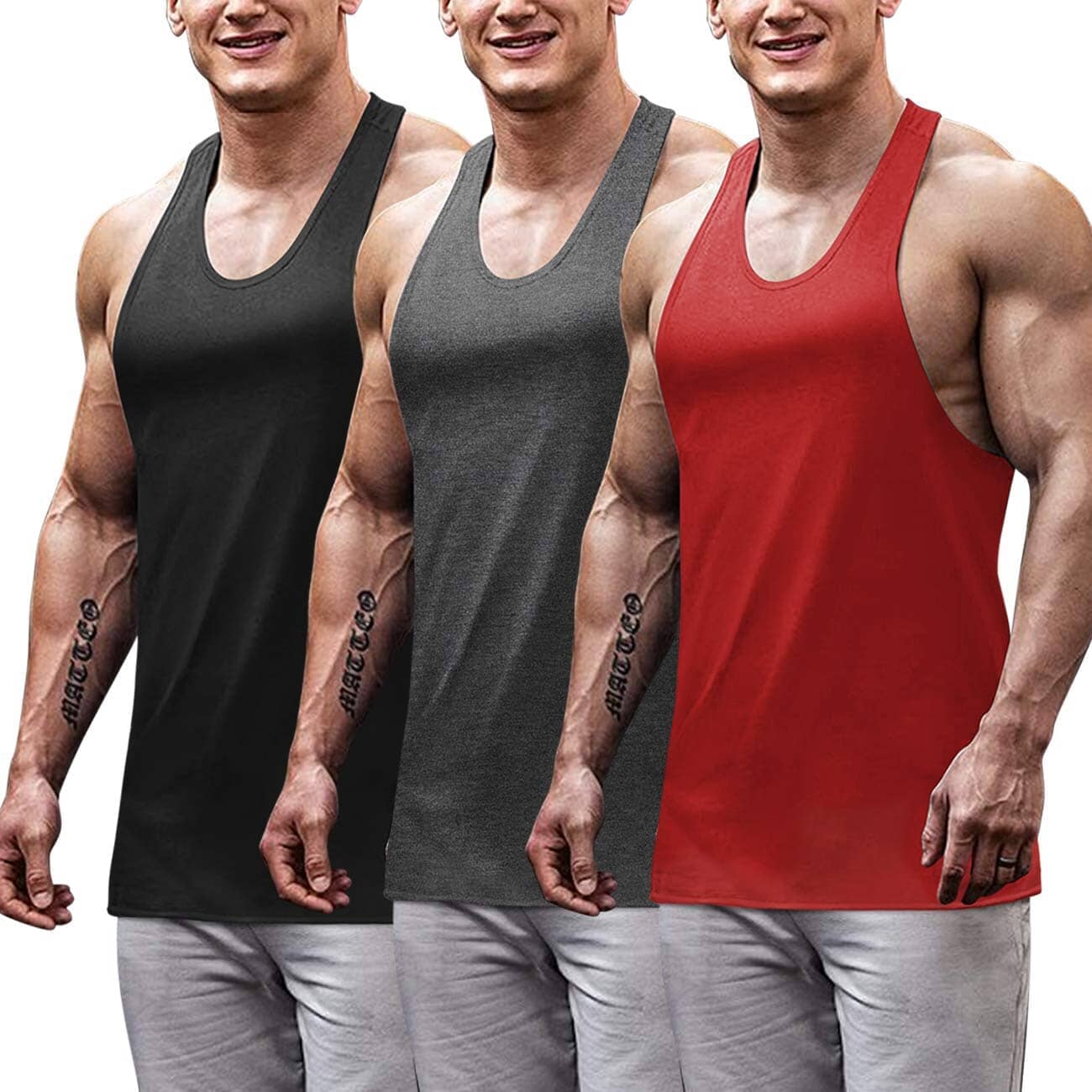 Men's 3 Pack Tank Tops (US Only) - Image 5