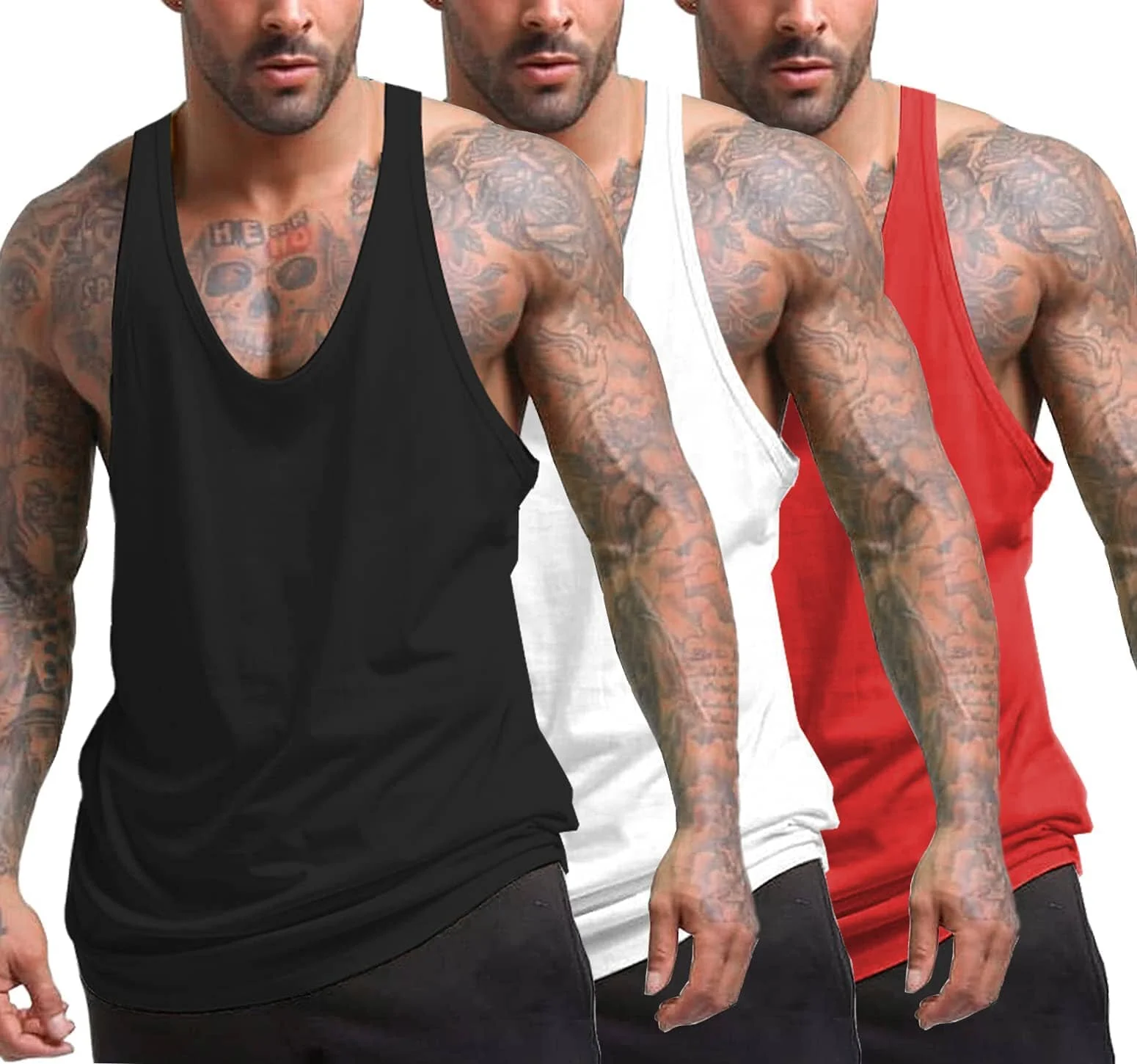 Men's 3 Pack Tank Tops (US Only) - Image 6