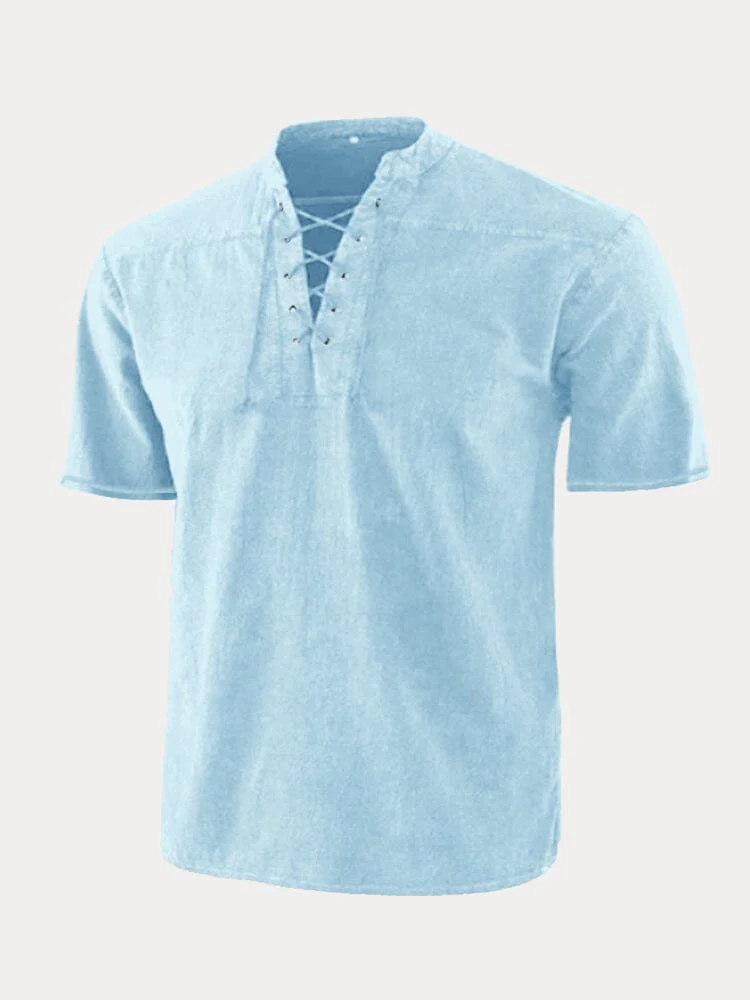 V Neck Short Sleeve Shirt - Image 3