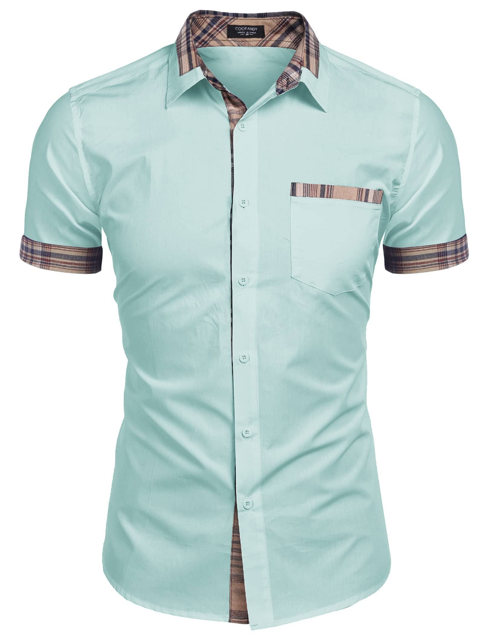 Casual Plaid Collar Linen Style Shirt (US Only) - Image 44