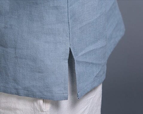 Cotton Linen Style Beach Shirt - Image 16