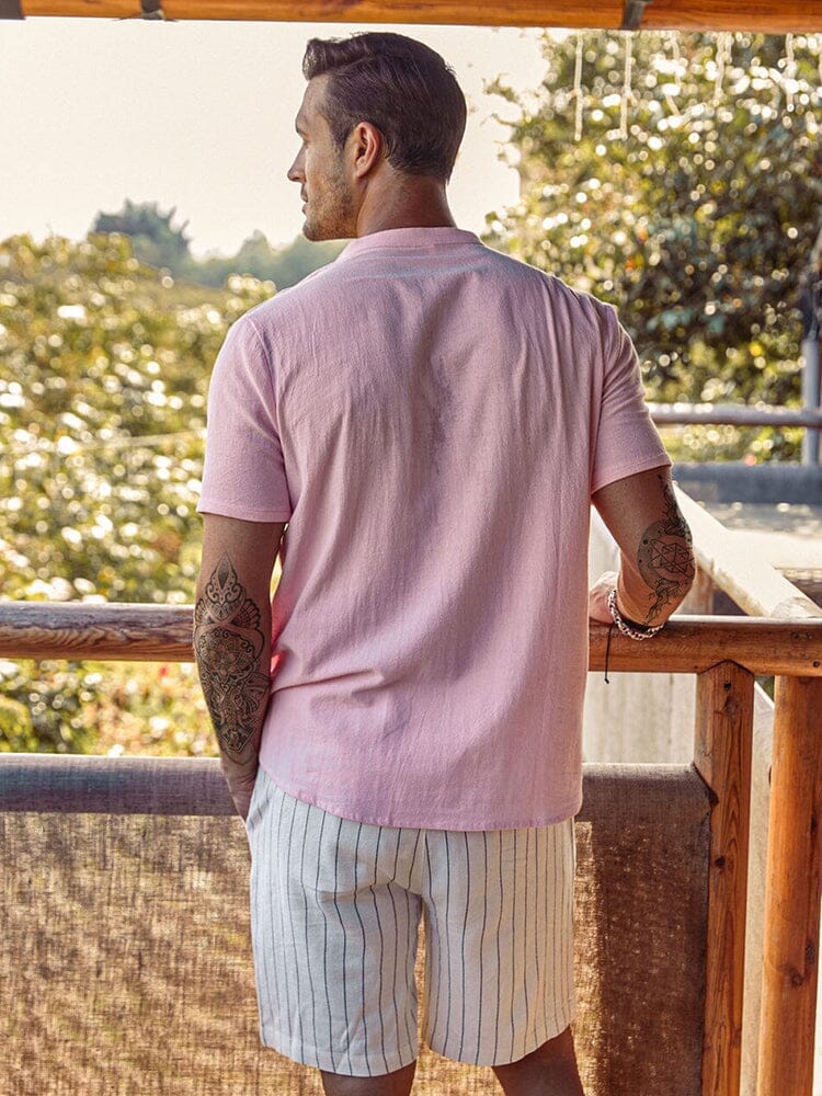 Linen Style Beach Button Shirts - Image 13