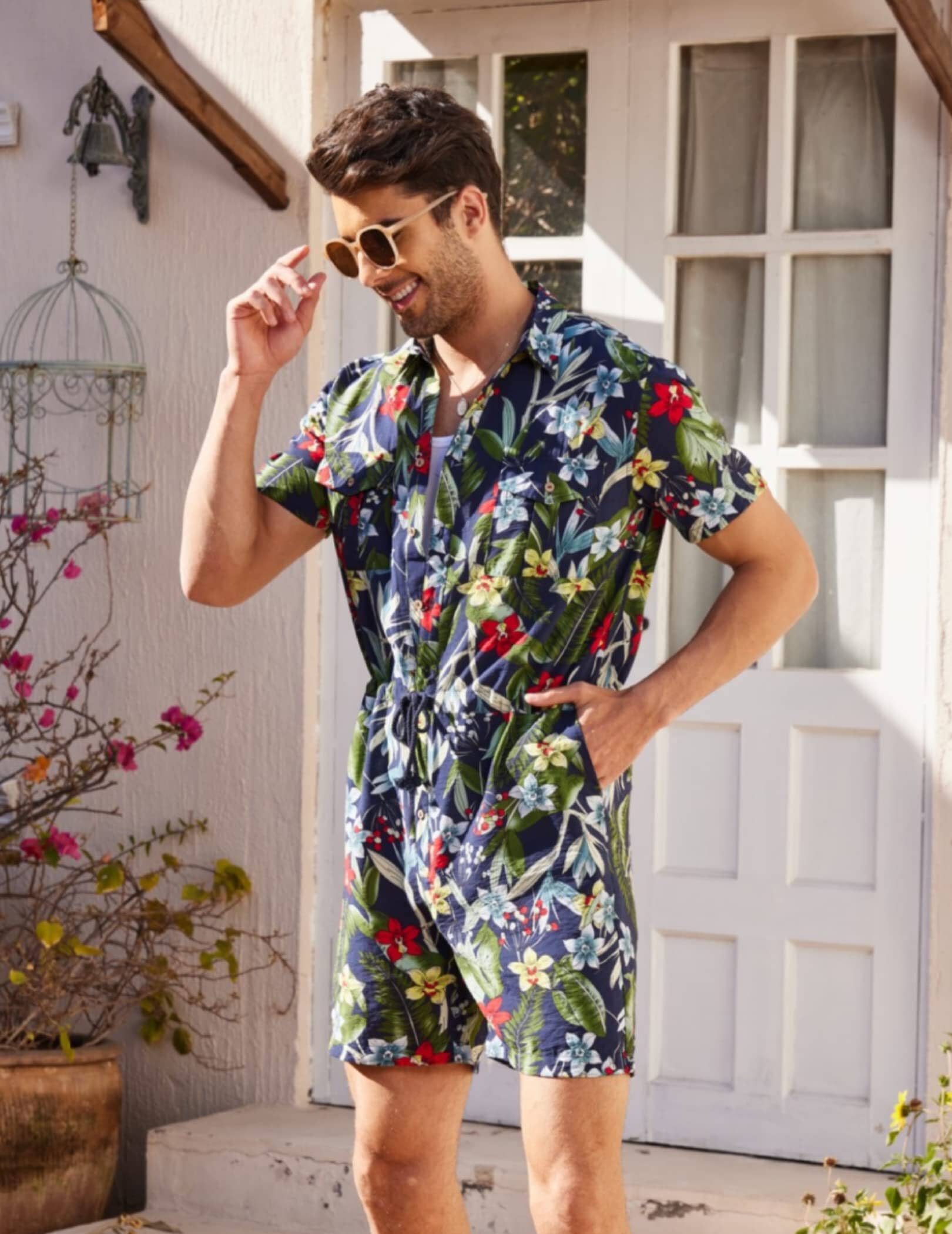 Floral One Piece Hawaiian Jumpsuit (US Only) - Image 16