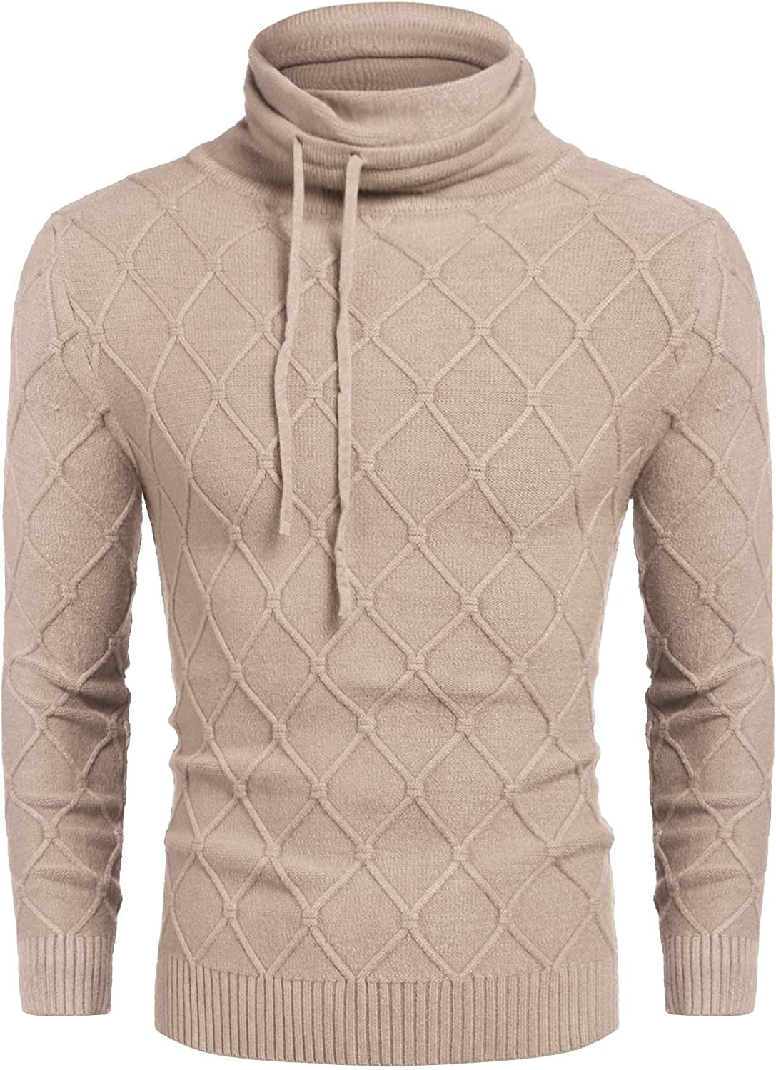 Men's Knitted Turtleneck Sweater Casual Thermal Long Sleeve Pullover - Image 3