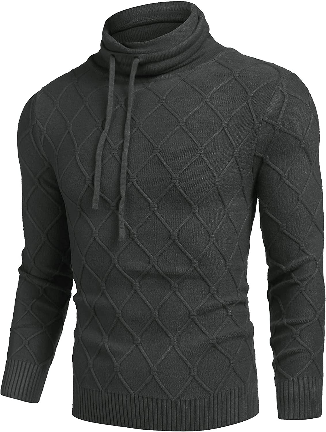 Men's Knitted Turtleneck Sweater Casual Thermal Long Sleeve Pullover - Image 7