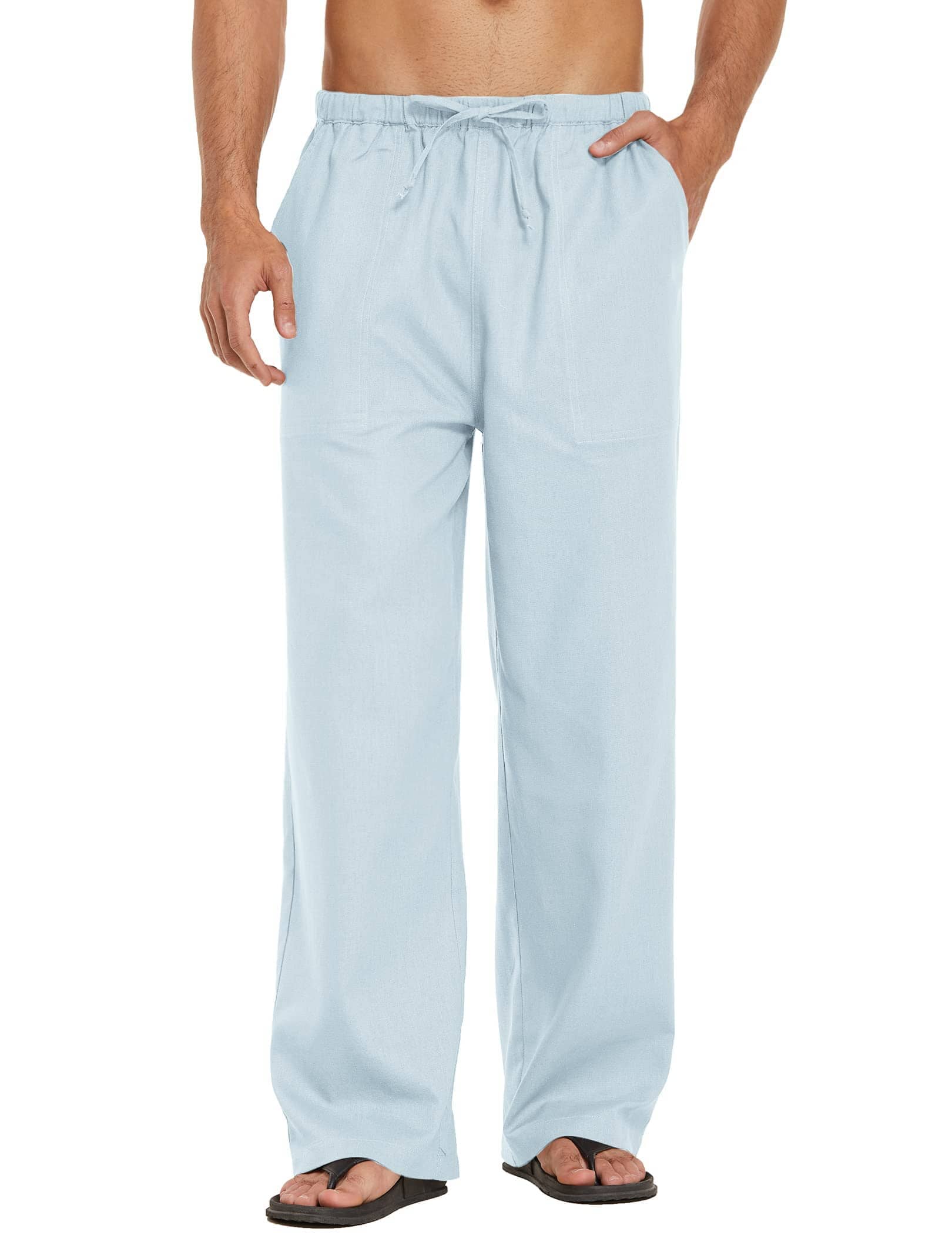Linen Style Elastic Waist Yoga Pants (US Only) - Image 18