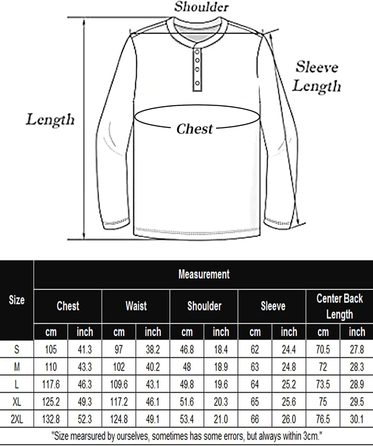 Long Sleeve Waffle Henley Shirts (US Only) - Image 11