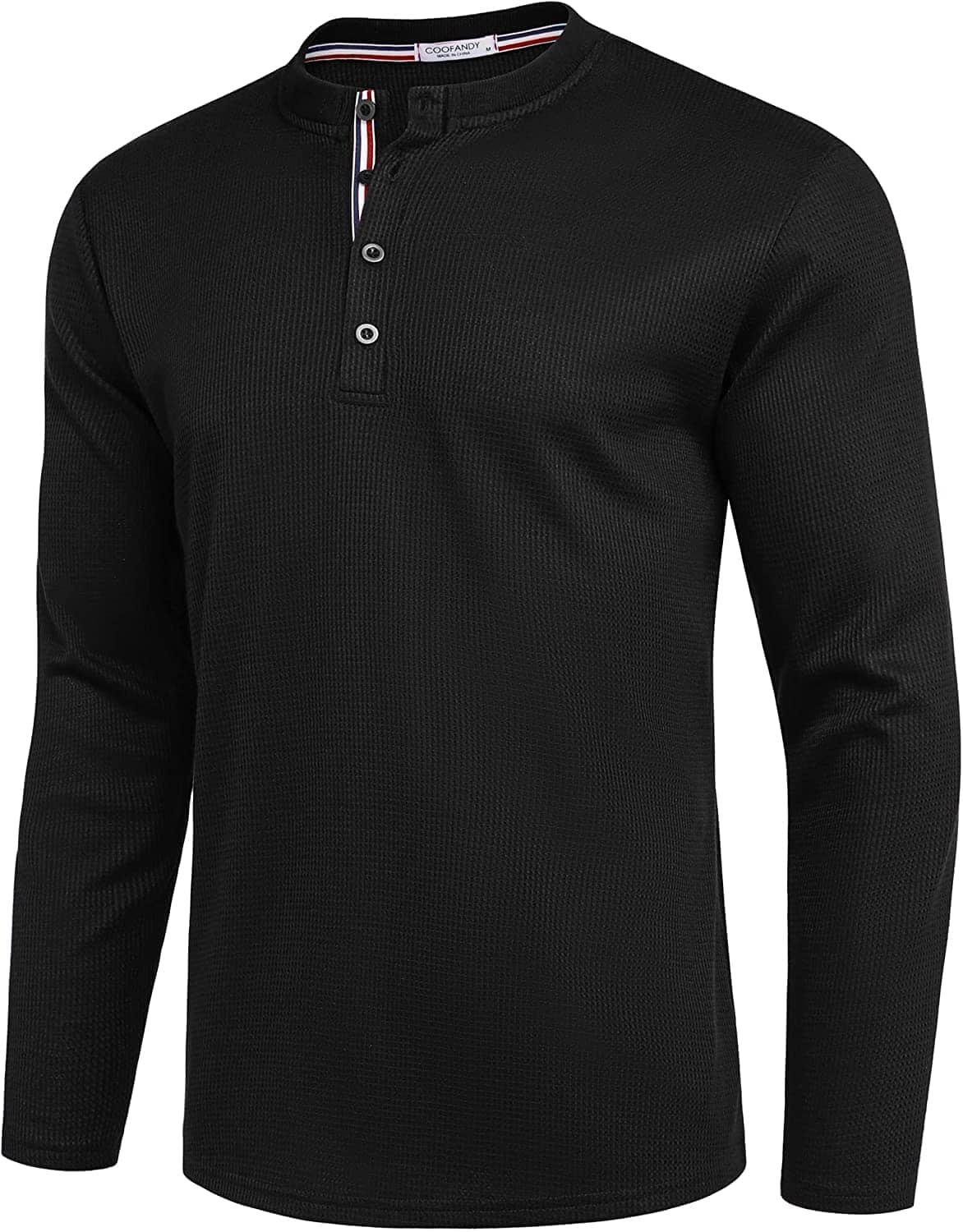 Long Sleeve Waffle Henley Shirts (US Only) - Image 5