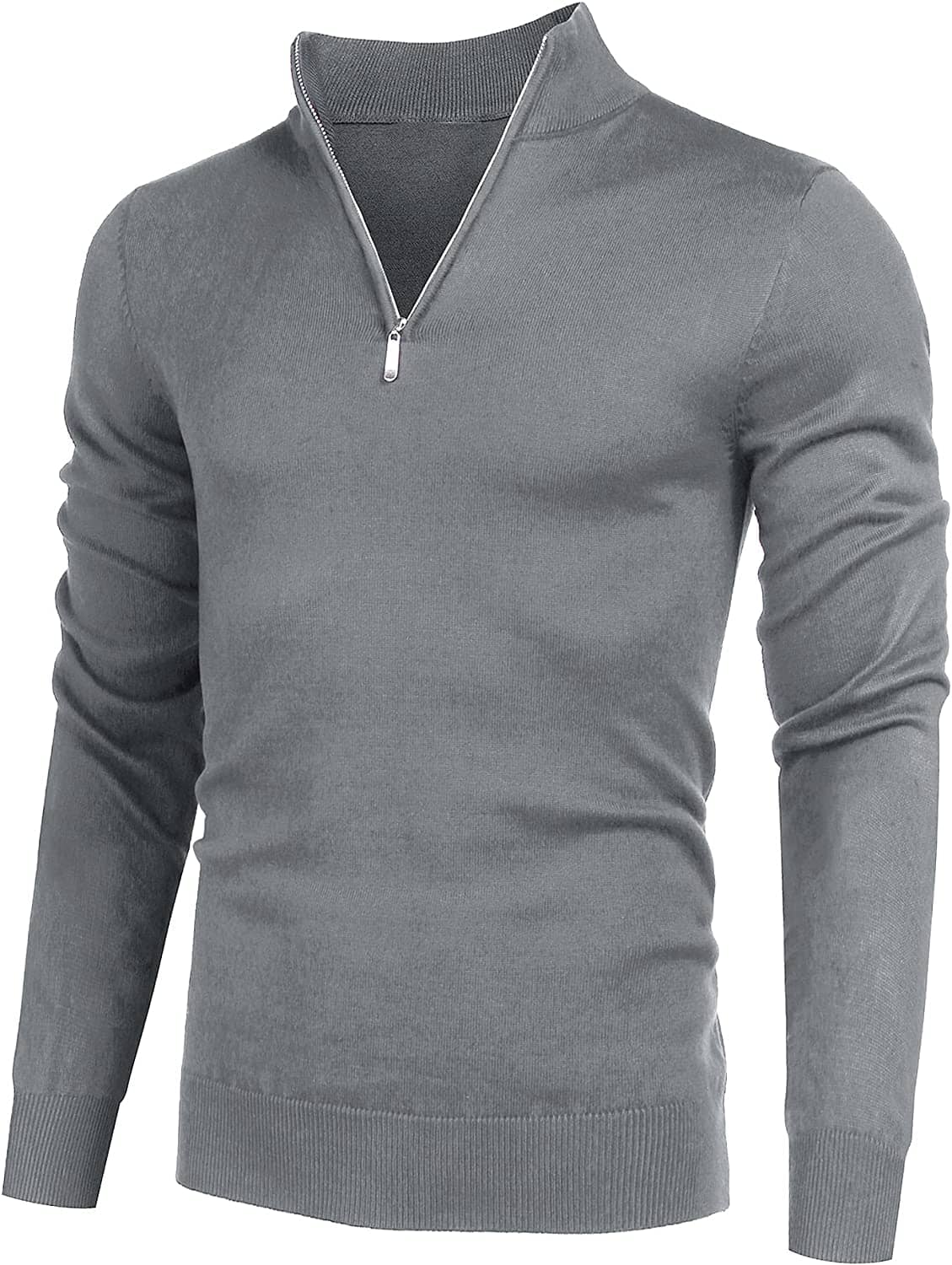 Zip Up Slim Fit Lightweight Pullover Polo Sweater (US Only) - Image 14