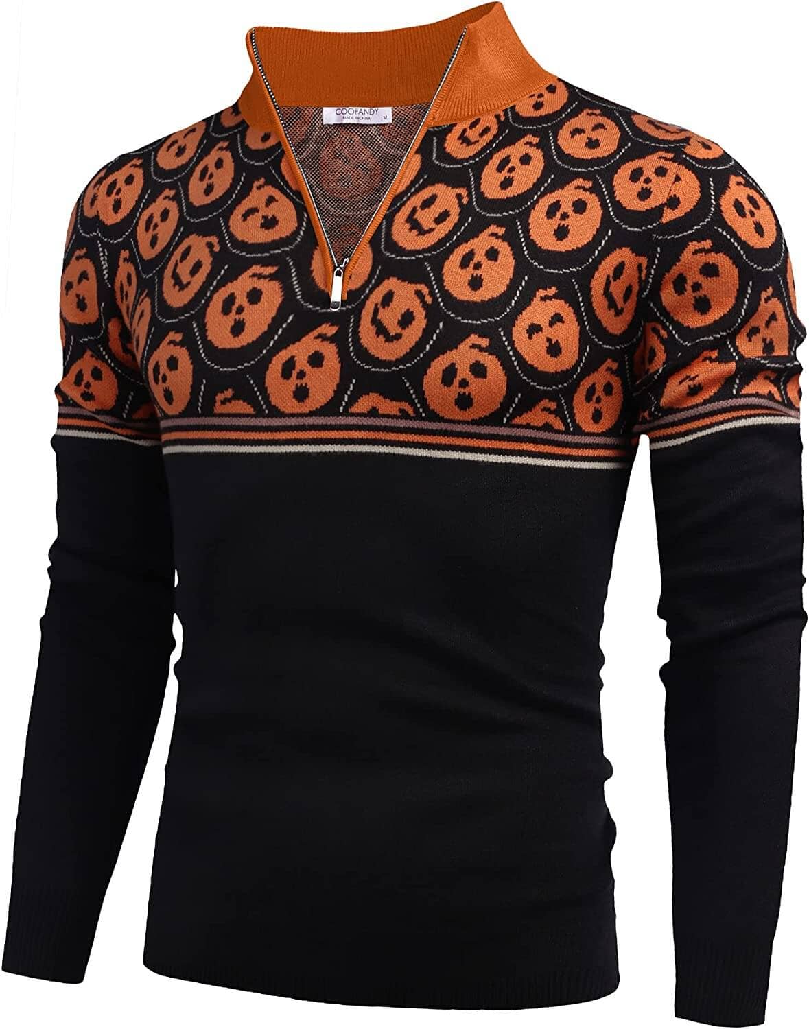 Zip Up Slim Fit Lightweight Pullover Polo Sweater (US Only) - Image 9