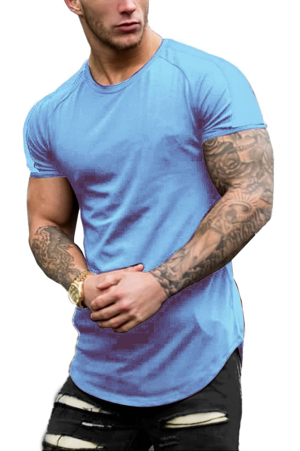 Slim Fit Longline T-shirt (US Only) - Image 12
