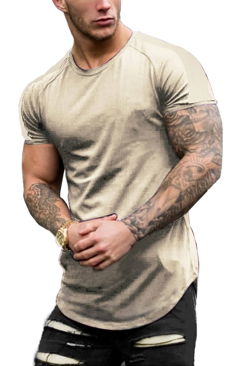 Slim Fit Longline T-shirt (US Only) - Image 9