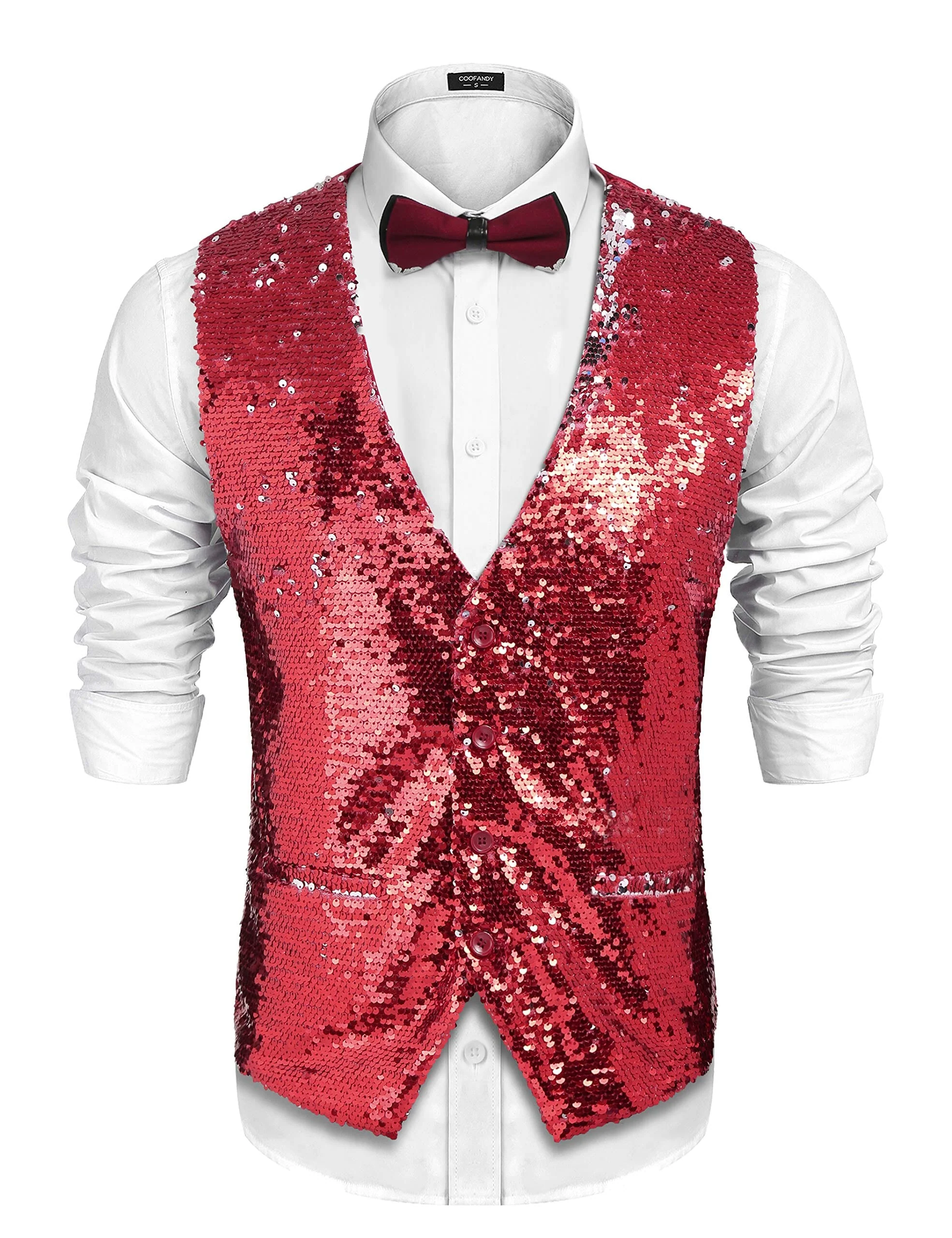 Slim Fit Sequins Vest (US Only) - Image 2