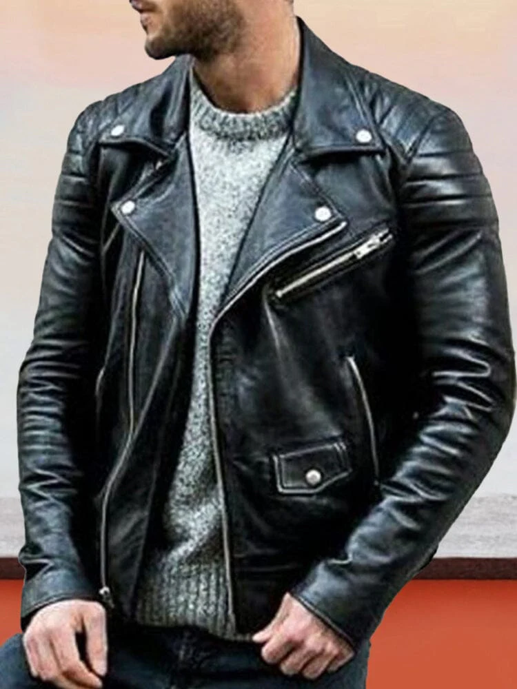 Punk Motorcycle Leather Jacket