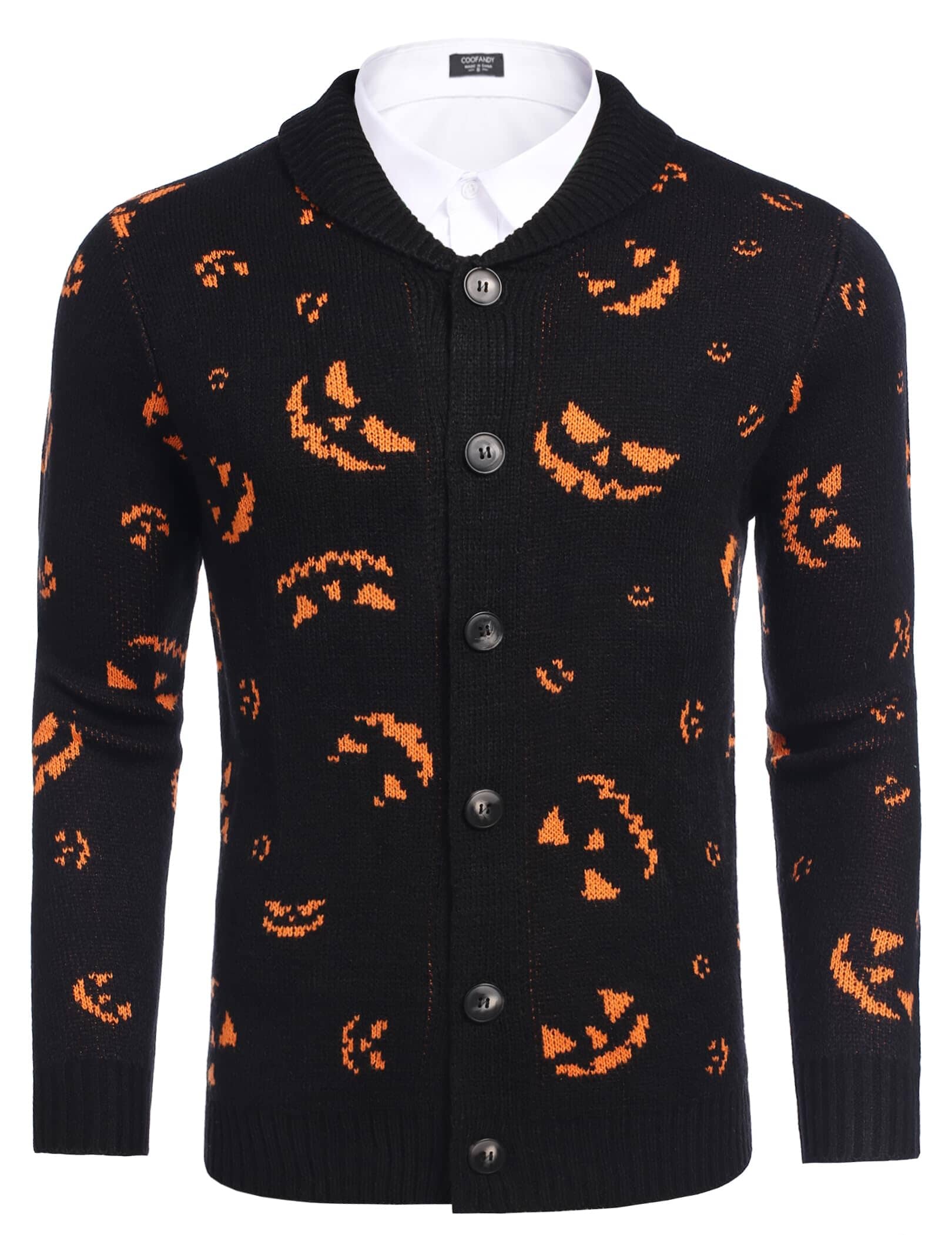 Shawl Collar Knit Cardigans Button Down Sweater (US Only) - Image 2