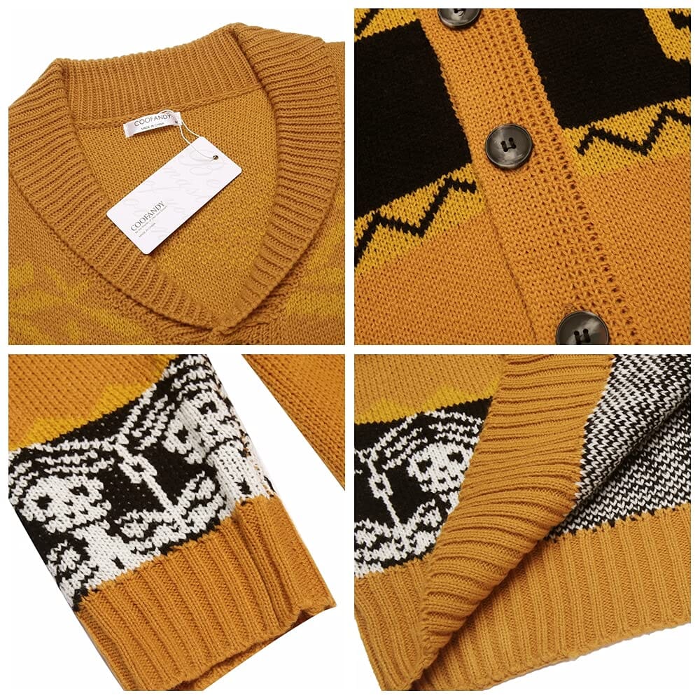 Shawl Collar Knit Cardigans Button Down Sweater (US Only) - Image 6