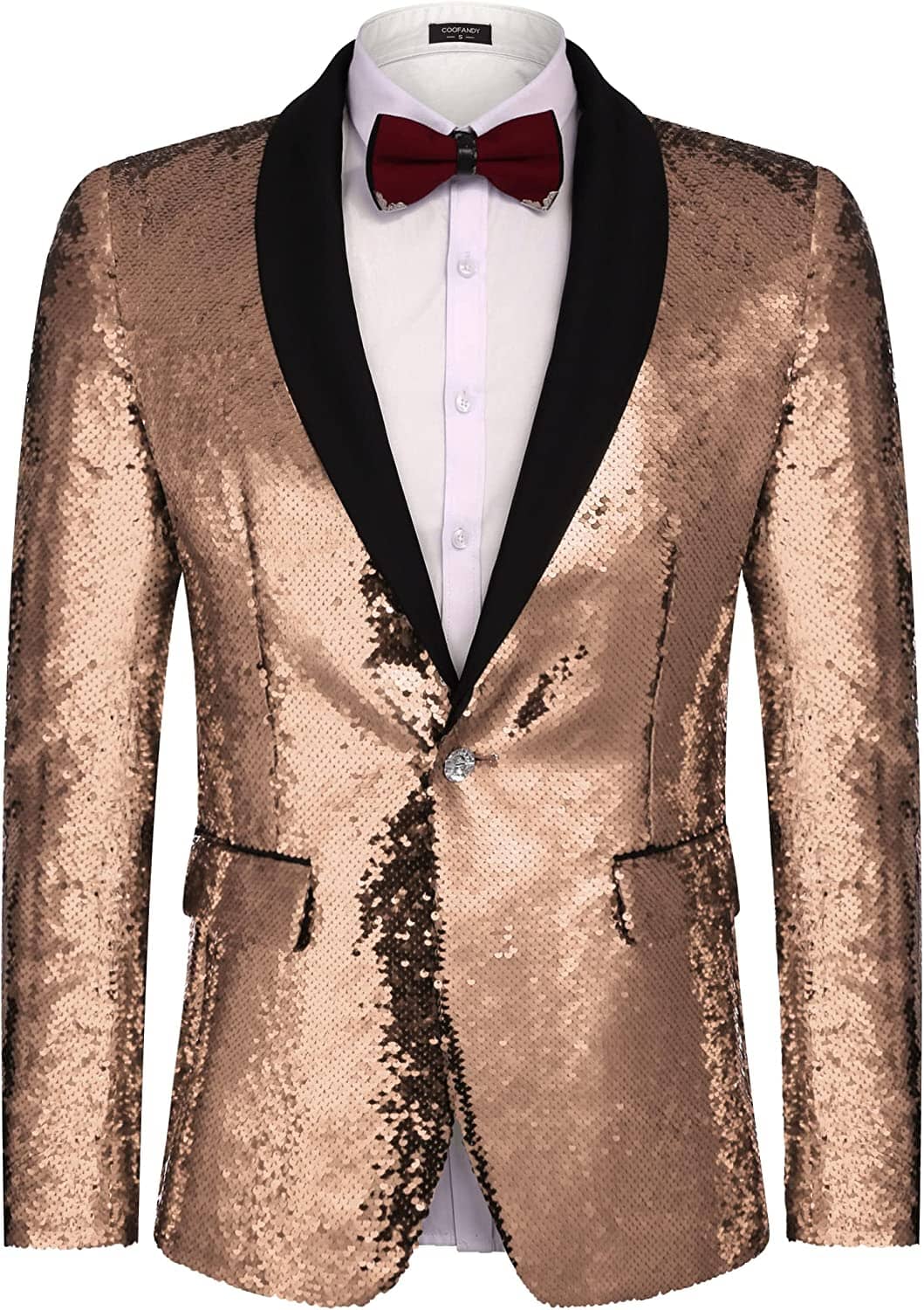 Shiny Sequin Blazer Tuxedo Suit (US Only) - Image 4