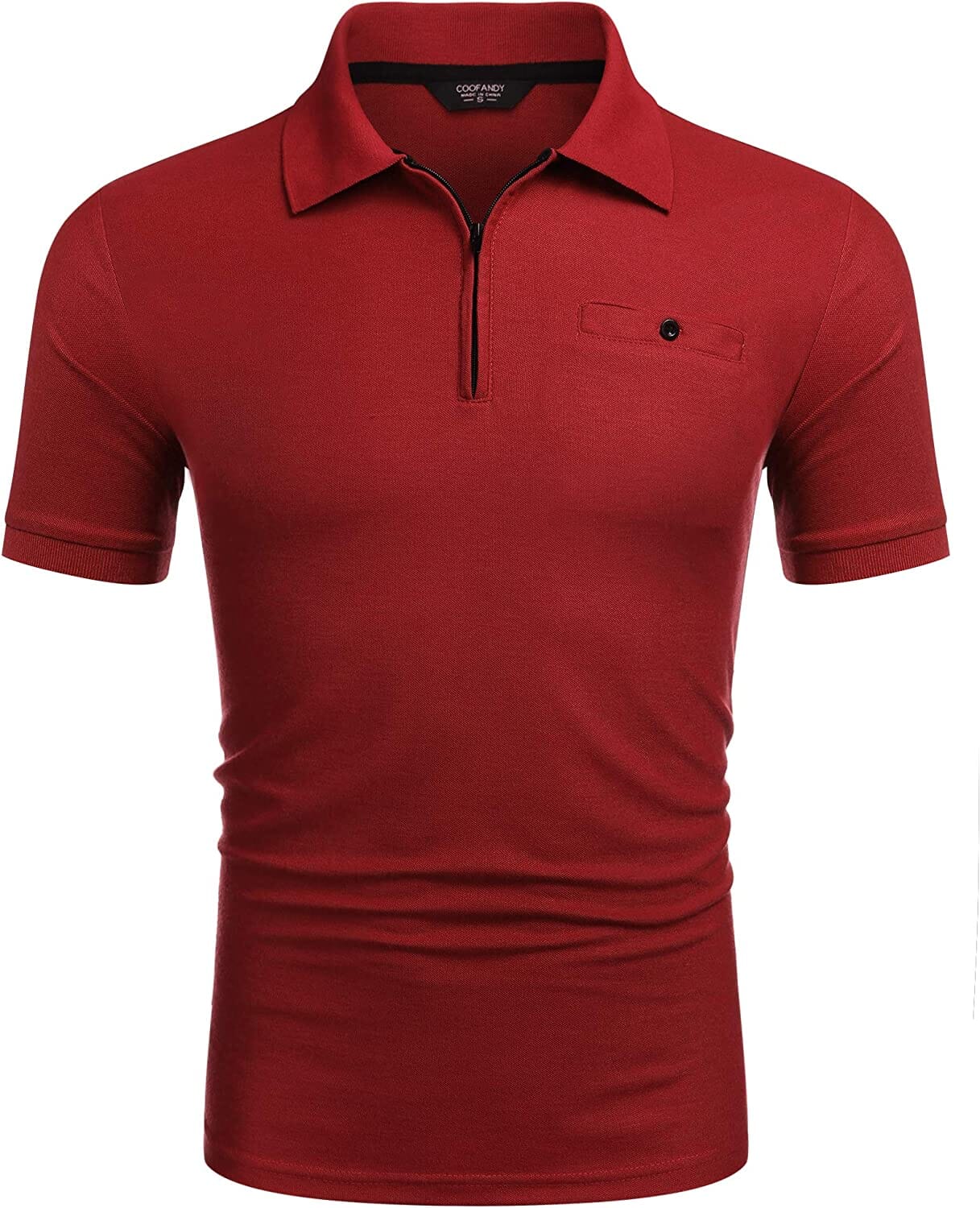 Slim Fit Zipper Polo Golf Shirt (US Only) - Image 6