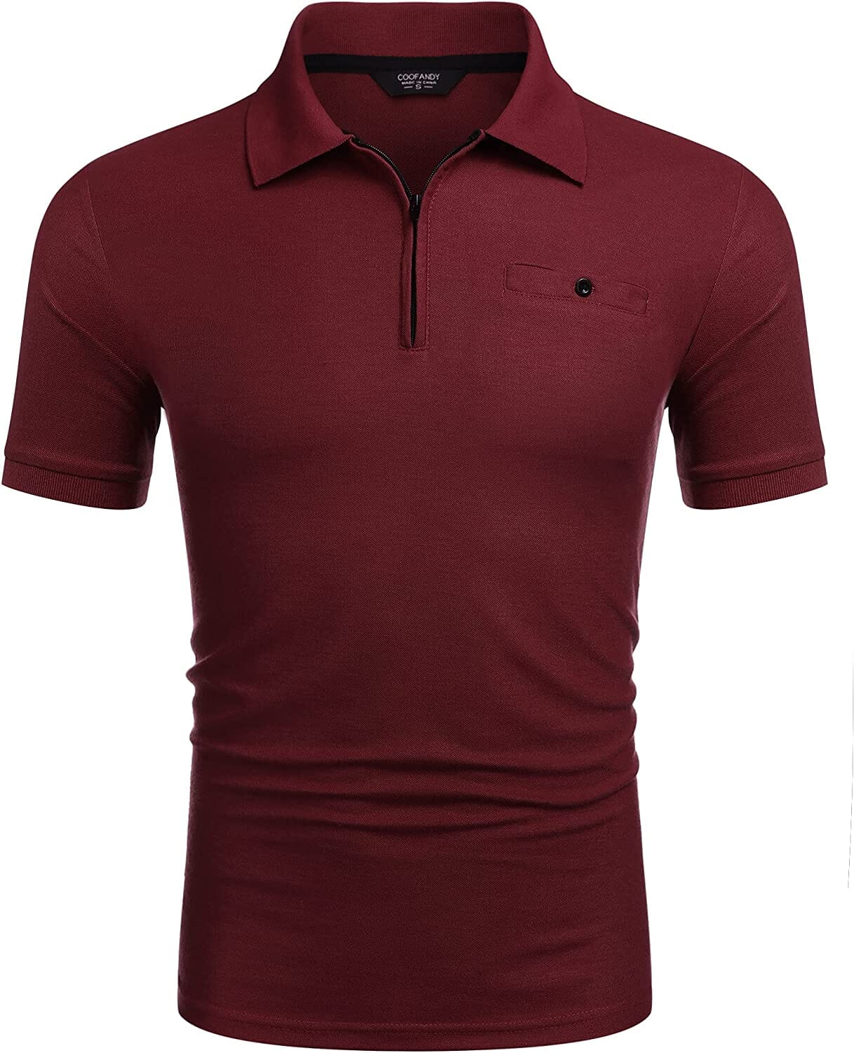 Slim Fit Zipper Polo Golf Shirt (US Only) - Image 7