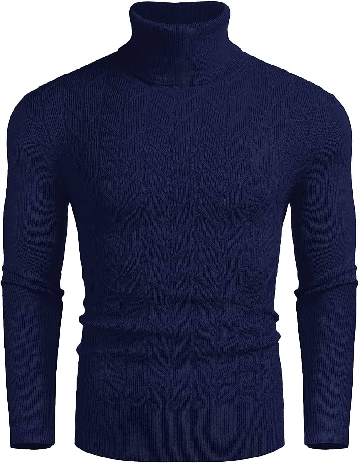 Slim Twist Pattern Turtleneck Knit Sweater (US Only) - Image 4