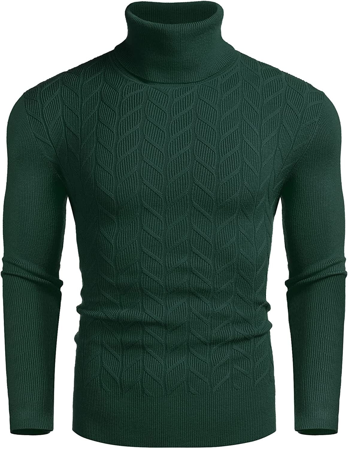 Slim Twist Pattern Turtleneck Knit Sweater (US Only) - Image 8