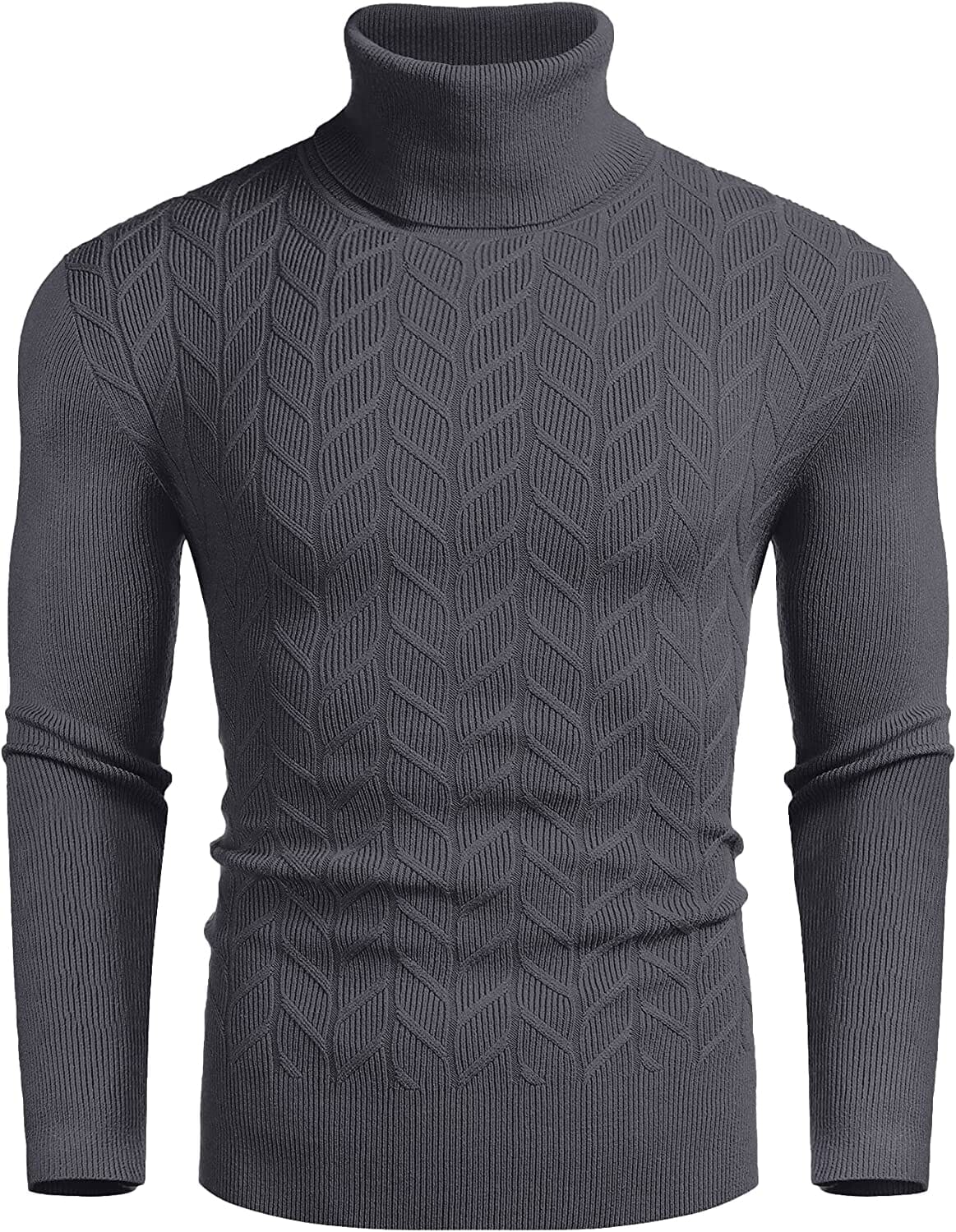 Slim Twist Pattern Turtleneck Knit Sweater (US Only) - Image 9