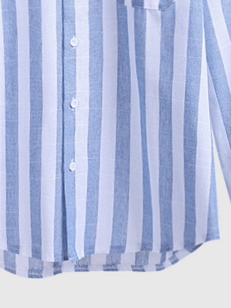 Striped Cotton Shirt 4 - Image 4