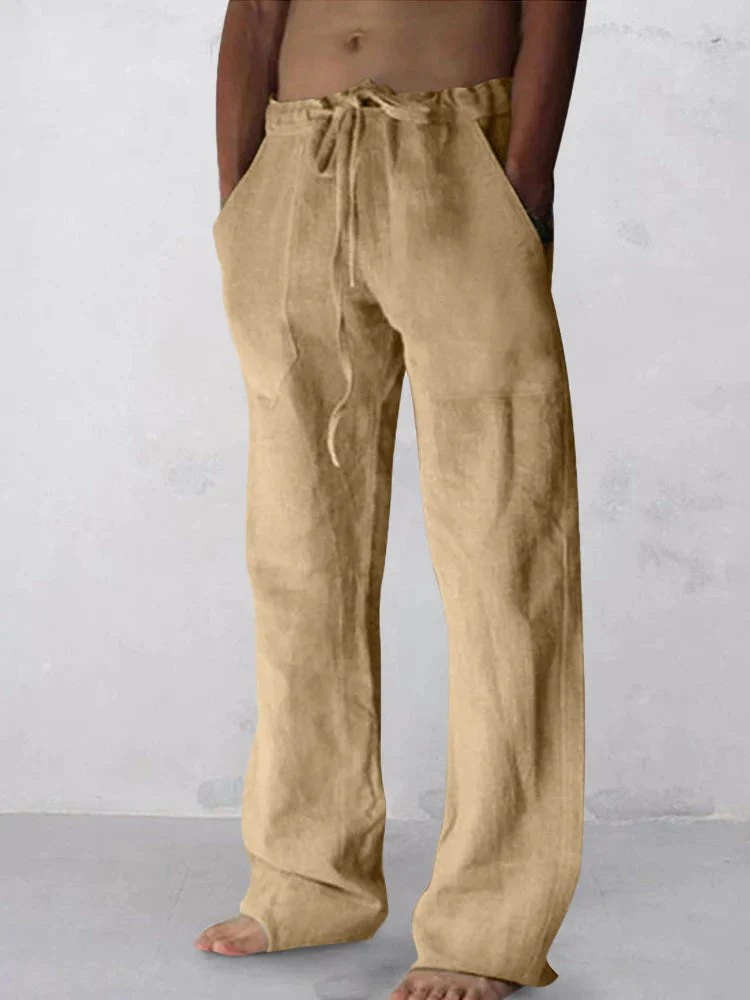 wide-legged linen style comfortable pants - Image 4