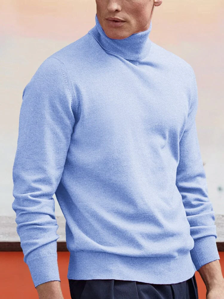 Wool Turtleneck Bottoming Sweater - Image 2