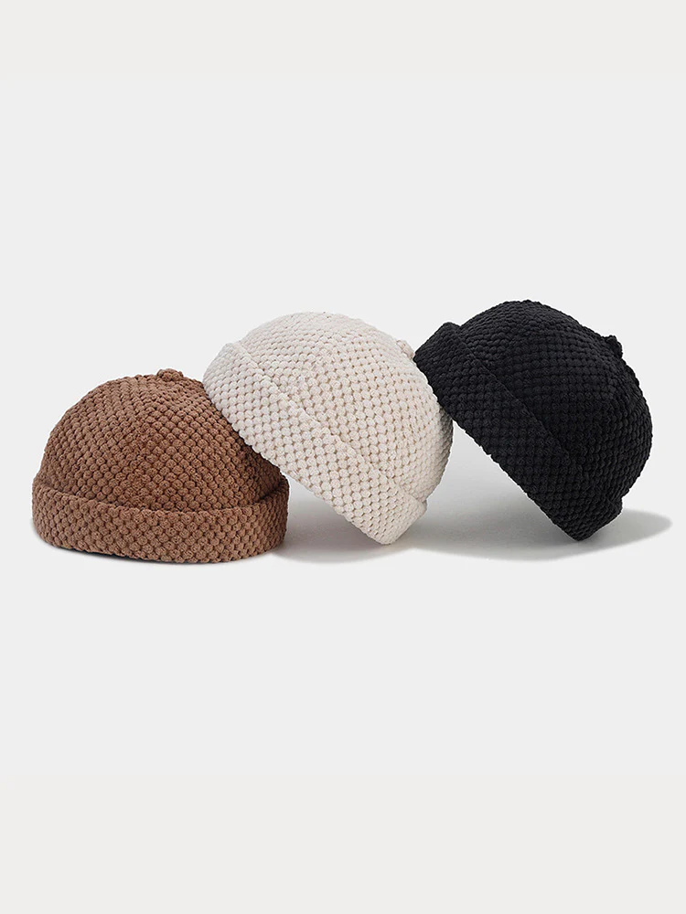 Corduroy Brimless Beanie Cap - Image 11