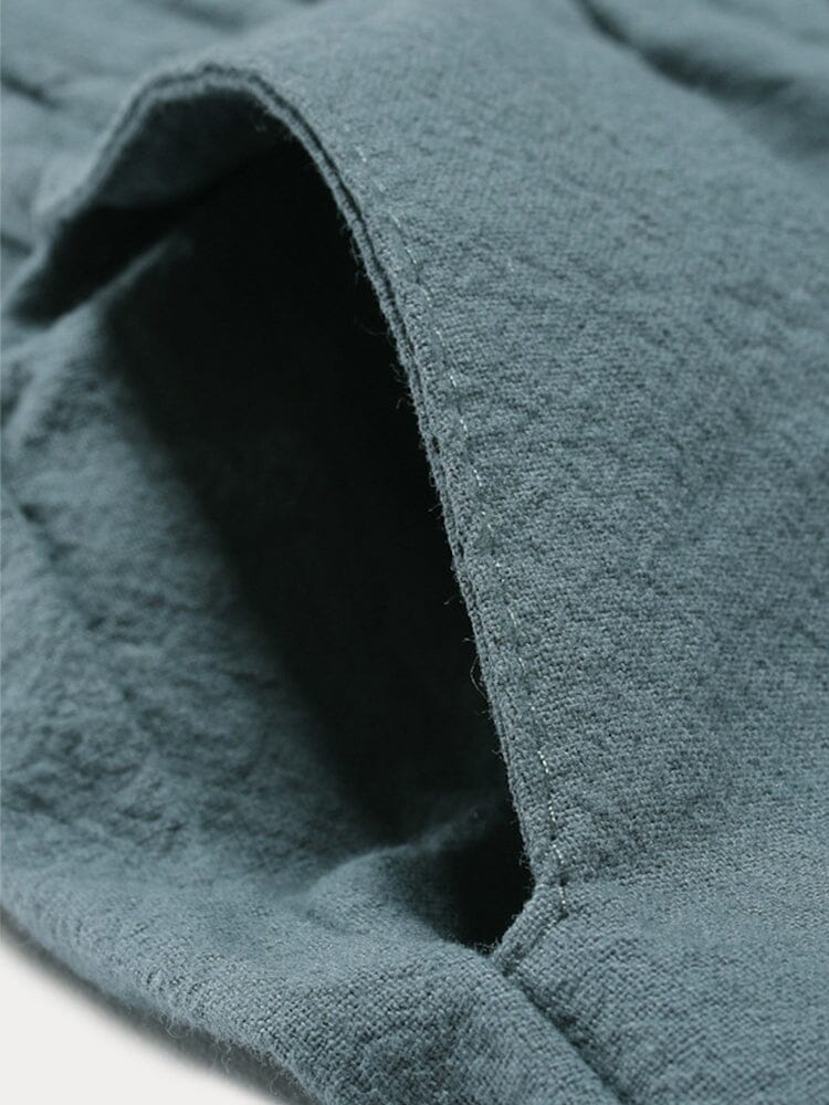 Cotton Linen Solid Color Harem Pants - Image 7