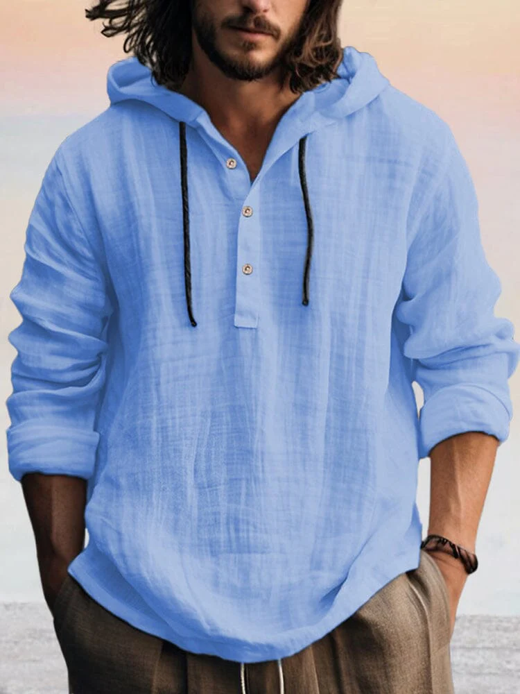 Cozy Cotton Linen Hoodie - Image 4